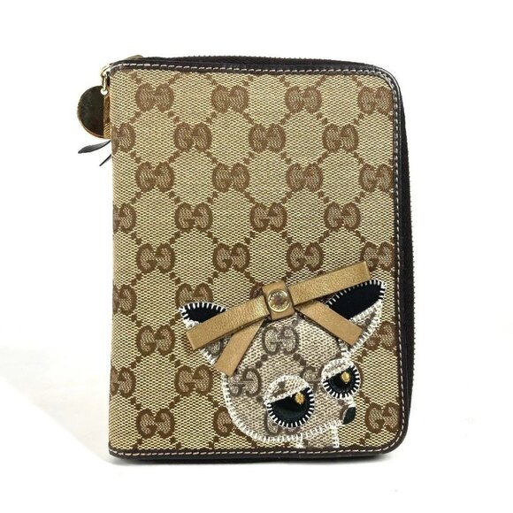 GUCCI 233152 GG Gutsy Chihuahua dog Planner case system planner Notebook cover